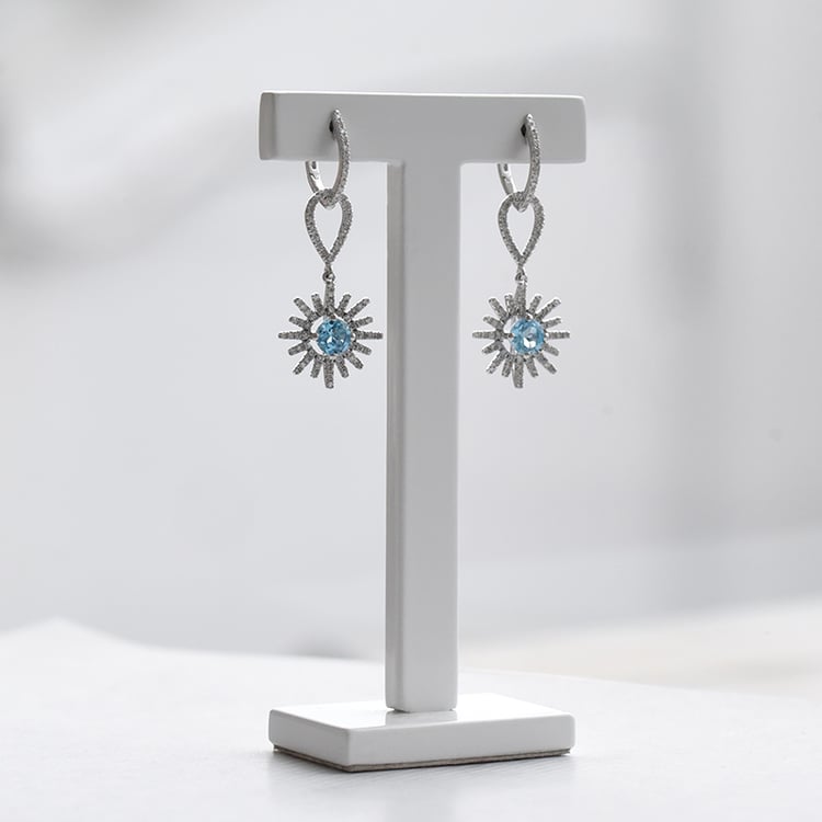 Náušnice s topazy 73215