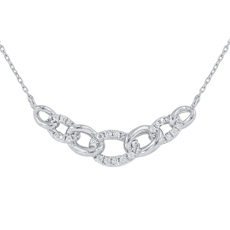 Zlatý proplétaný náhrdelník s lab-grown diamanty Purnima 165231