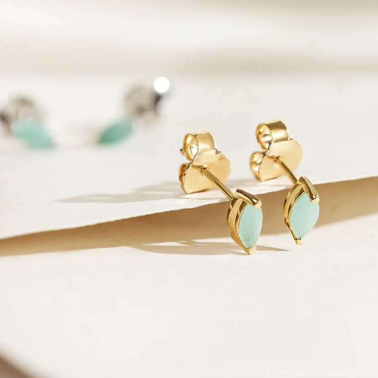 Minimalistické stříbrné náušnice se smaragdy 158410