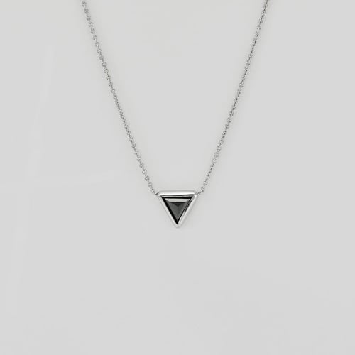 Zlatá sada šperků s triangle černými diamanty Weste
