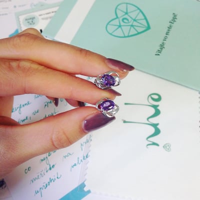 Ametystové náušnice