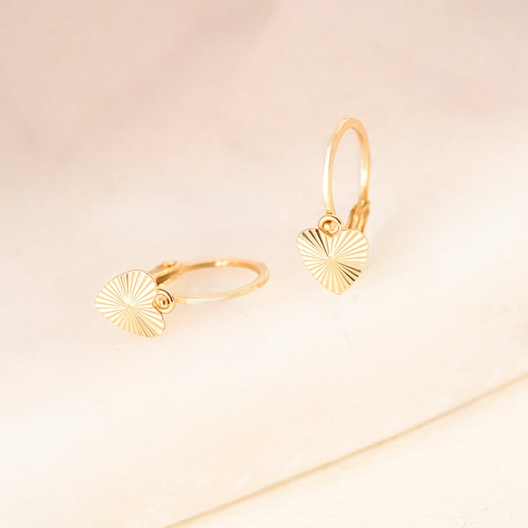 Zlaté dětské náušnice ve tvaru srdce Aster 164358