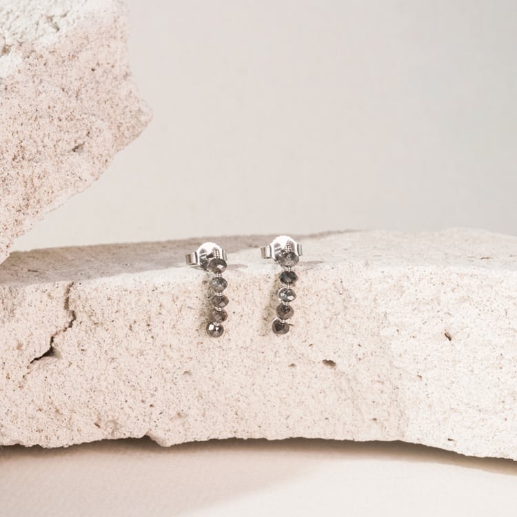 Visací náušnice se salt and pepper diamanty Brookes 101060