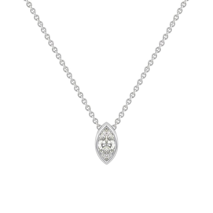 Zlatý náhrdelník s 0.24ct GIA certifikovaným marquise diamantem Kirste