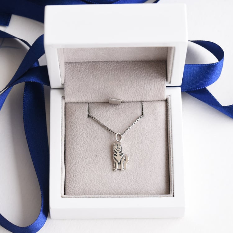 Stříbrný přívěsek ve tvaru psa Husky 78139