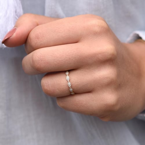 Vintage prsten s lab-grown diamanty a pánský komfortní prsten Talita