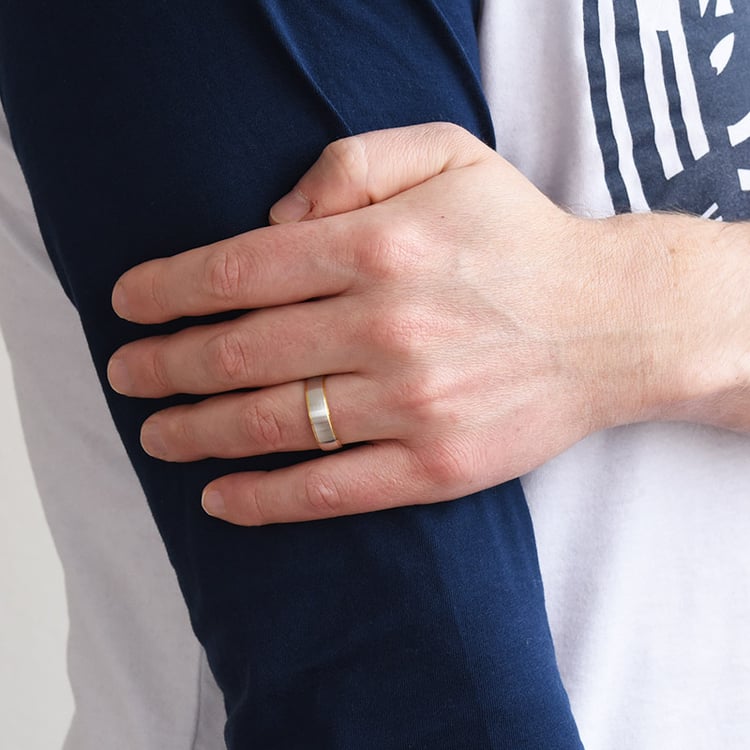 Pánský snubní prsten ze zlata 76981