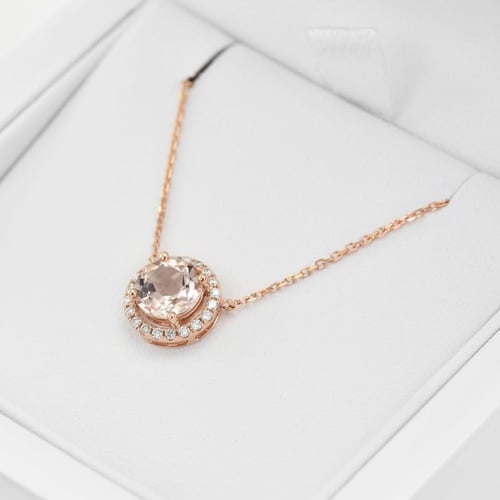 Náhrdelník s 1.5ct morganitem a diamanty Gijs