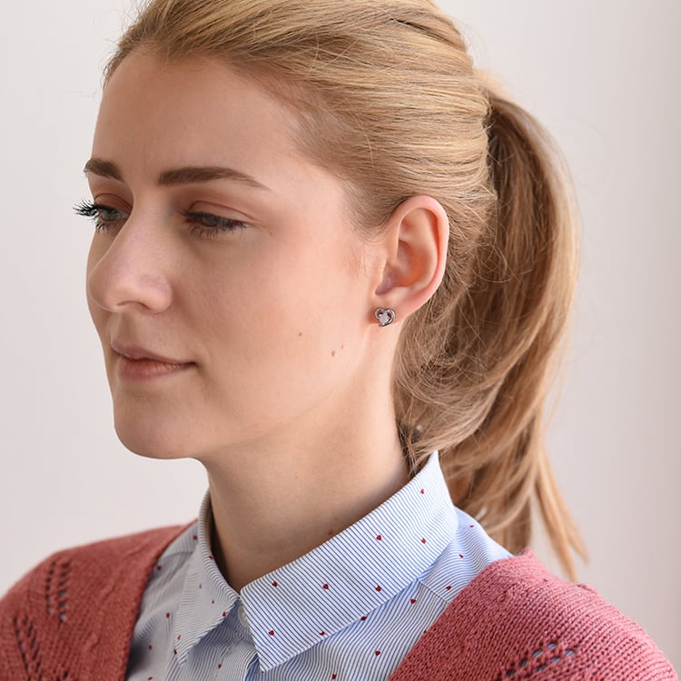 Náušnice ve tvaru srdce 59114