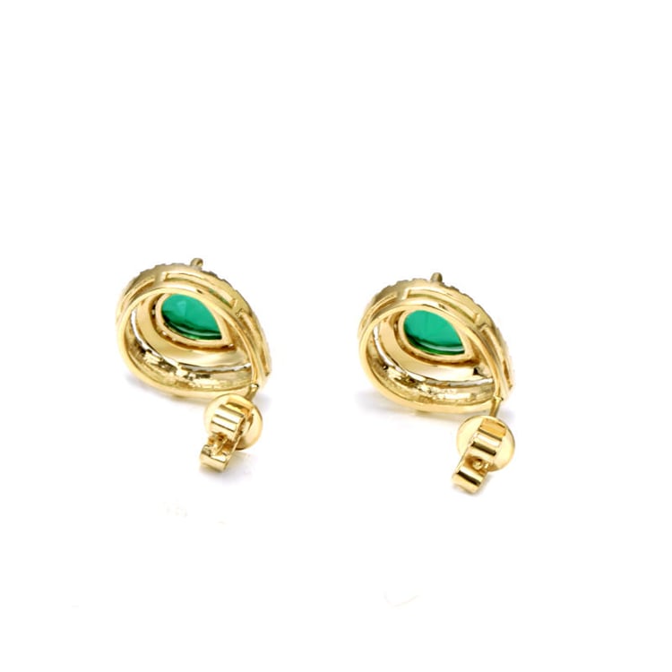 Napichovací náušnice se smaragdy 9500