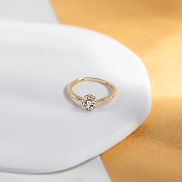 Zásnubní prsten plný lab-grown diamantů Arline 149200