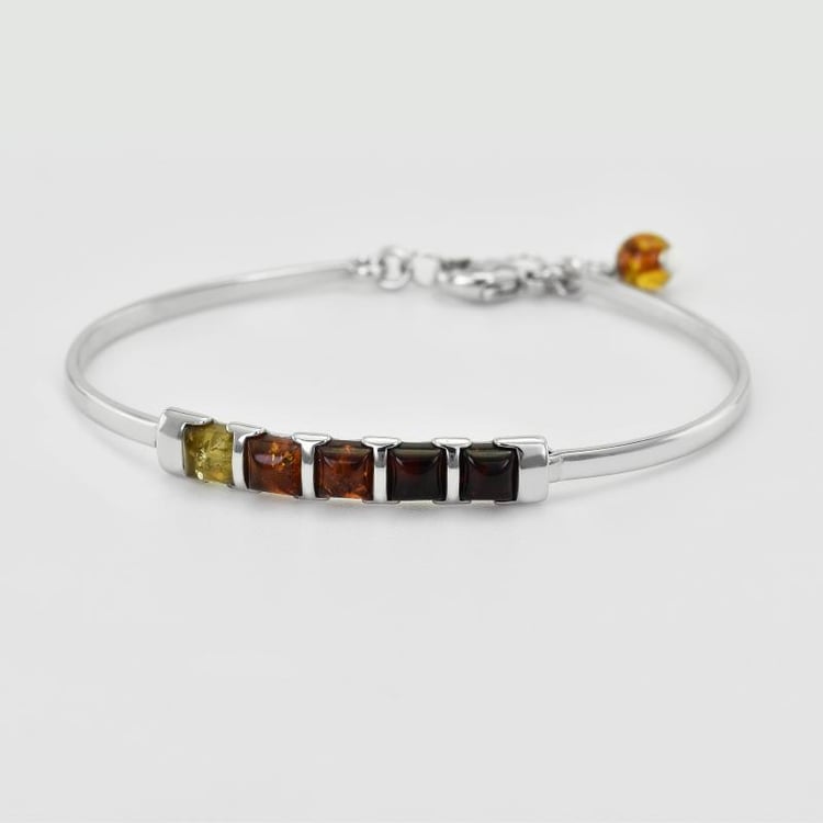 Náramek s barevnými jantary 30465