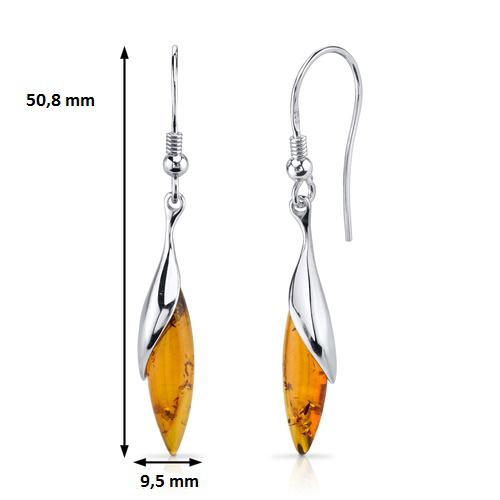 Jantarové stříbrné náušnice 18275