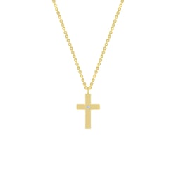 Zlatý křížek pro děti s diamantem Elame