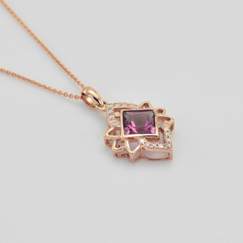 Turmalínový přívěsek s diamanty Kieran