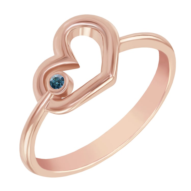 Zlatý srdíčkový prsten 40362