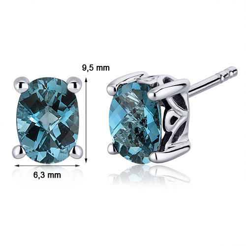 Stříbrné náušnice s topasy 3053