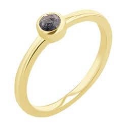 Zlatý prsten se salt and pepper diamantem Emilien