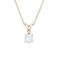 Přívěsek ze zlata s měsíčním kamenem a diamantem Timotei