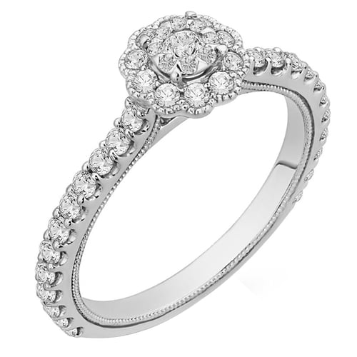 Halo zásnubní prsten s lab-grown diamanty Alaina
