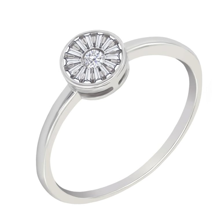 Prsten s baguette diamanty 35943