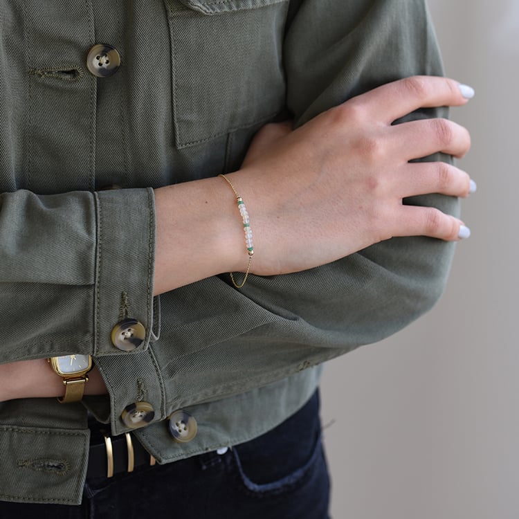 Náramek se smaragdy a opály 61947