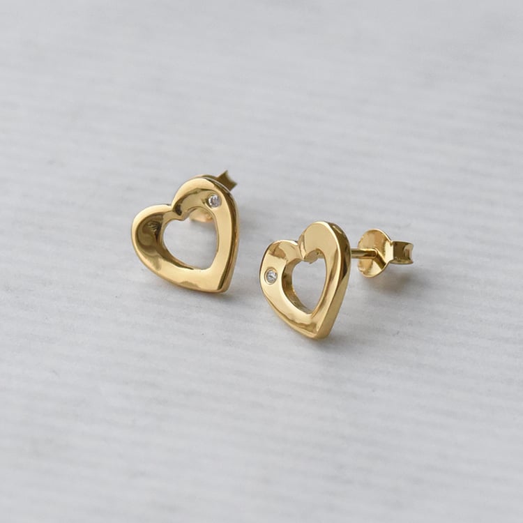 Srdíčka z pozlaceného stříbra 73318