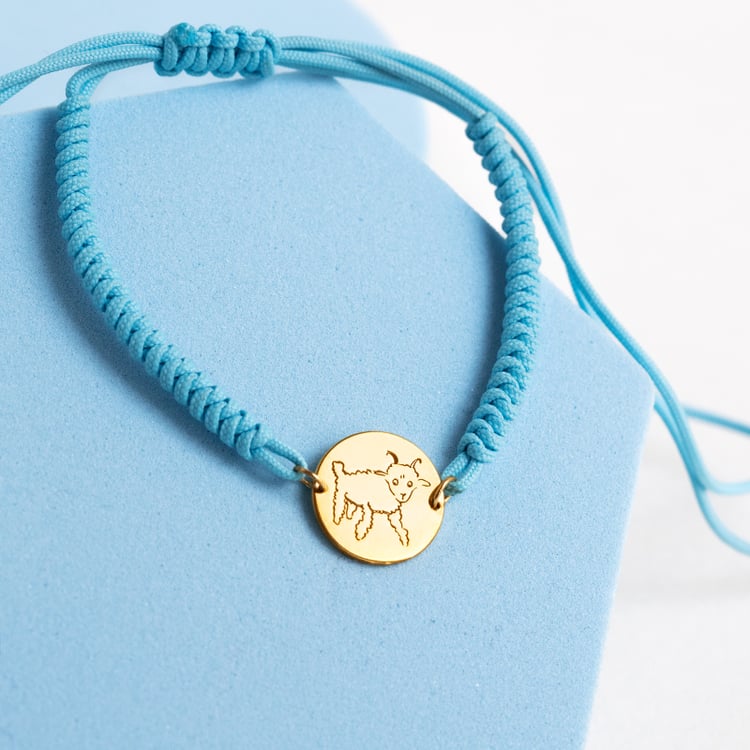 Šňůrkový náramek s gravírem beránka Malý princ 144390