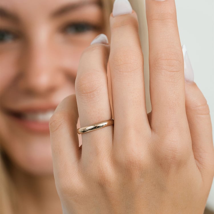 Komfortní snubní prsteny z oříškovbého zlata Ygyn 163728