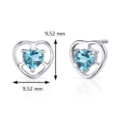 Stříbrné náušnice s topasy 2765
