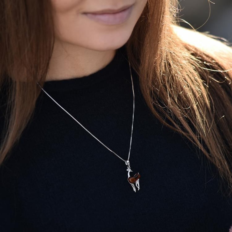 Stříbrná srnka v přívěsku 36796