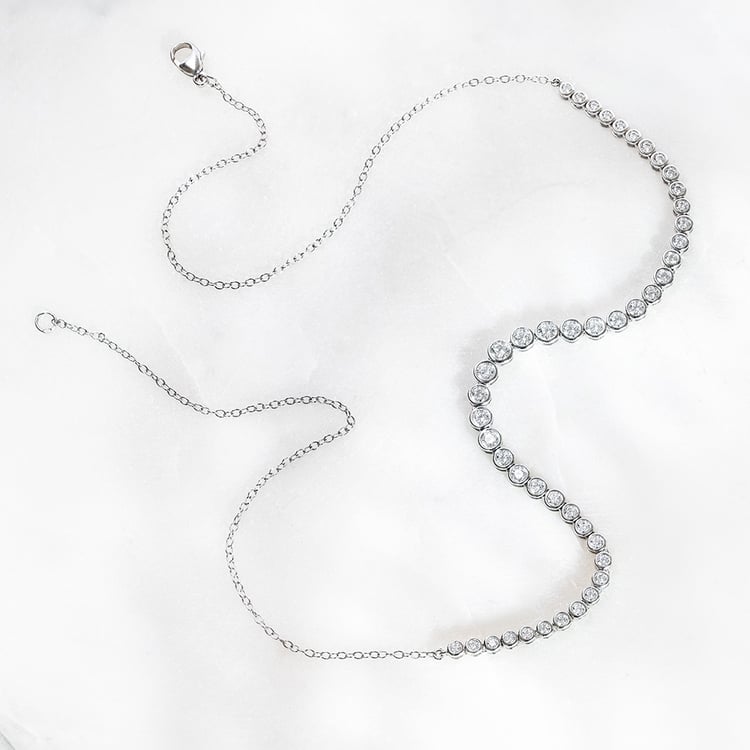 Luxusní zlatý náhrdelník s lab-grown diamanty Sofi 161819