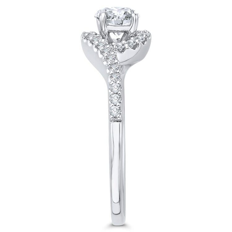 Zlatý zásnubní prsten plný diamantů 68407