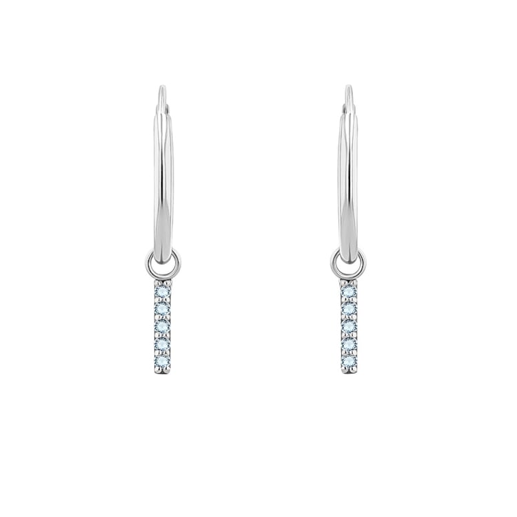 Zlaté visací náušnice s modrými topazy Elaine 123955