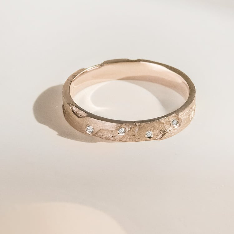 Snubní prsteny s ručně rytým povrchem Cley 163751