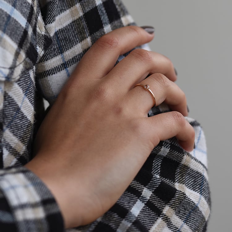 Zlatý minimalistický prsten 62132