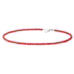 Korálový stříbrný náhrdelník Norma