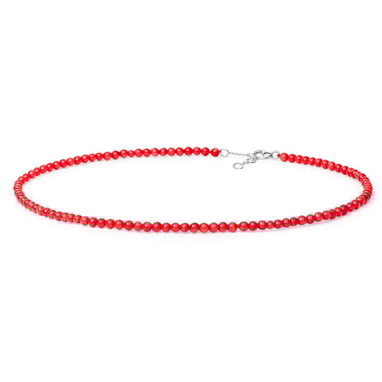 Korálový stříbrný náhrdelník Norma