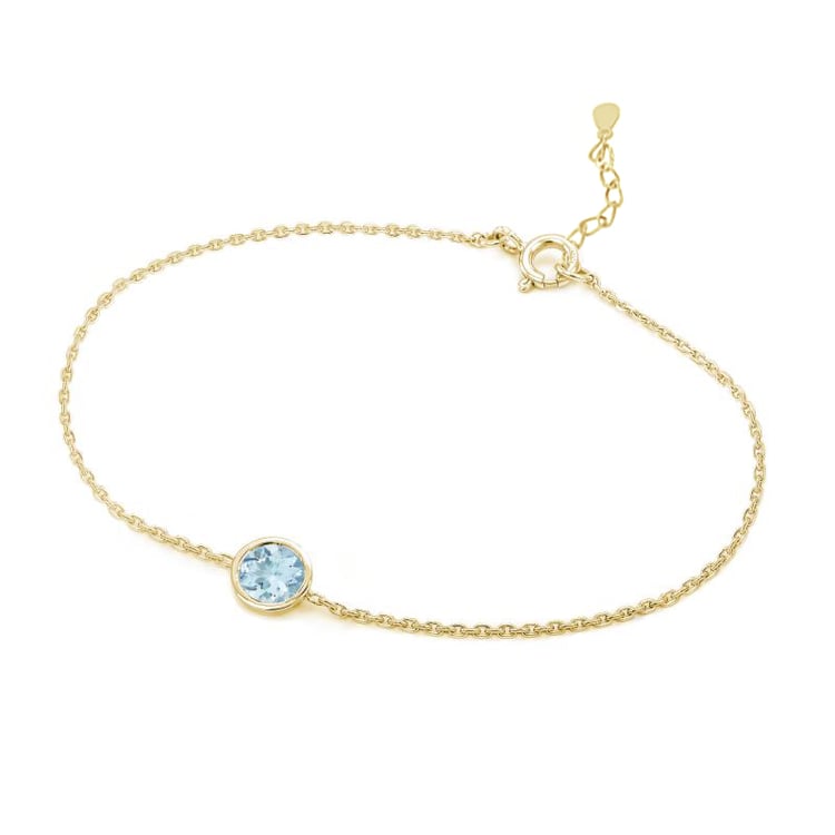 Stříbrný náramek s akvamarínem Arleth 104929
