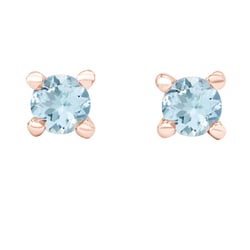 Zlaté šroubovací náušnice s akvamaríny Cerces