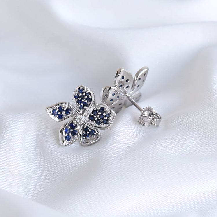 Safírové náušnice ze zlata 84989