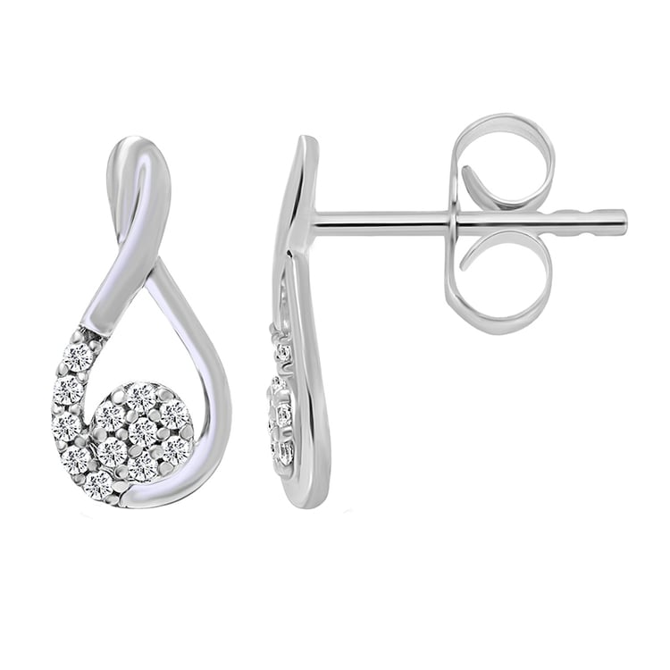 Diamantové náušnice ve tvaru kapky 93214