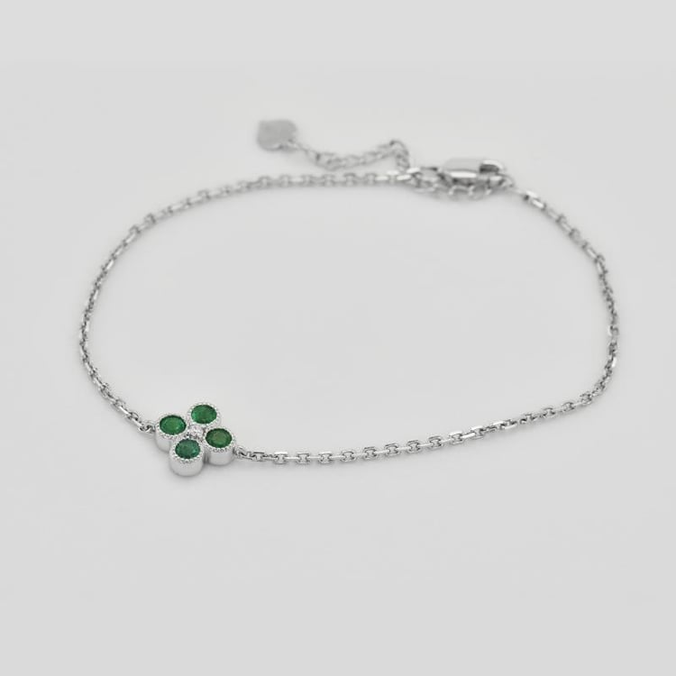 Zlatý náramek s květem 43669