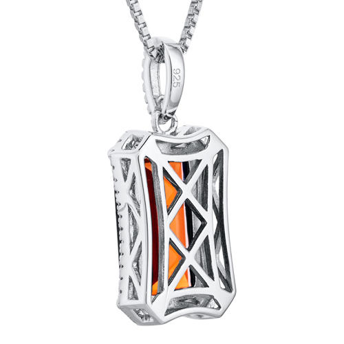 Stříbrný náhrdelník se safírem Camry 5324