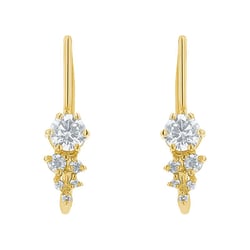 Cluster náušnice s moissanity Lina