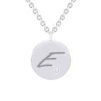 Stříbrný přívěsek s diamantem a gravírem písmene Sager