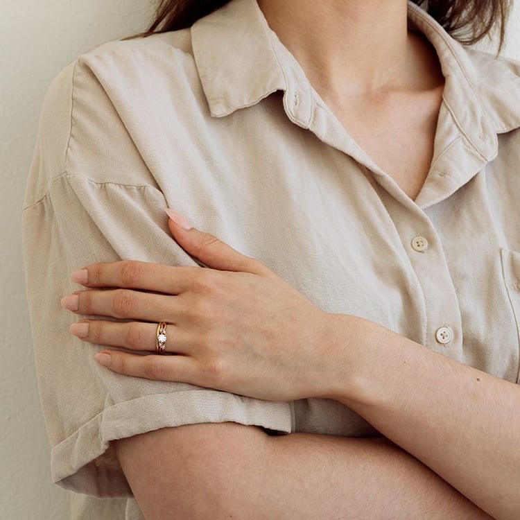 Set prstenů s možností výběru diamantu Halym 131857