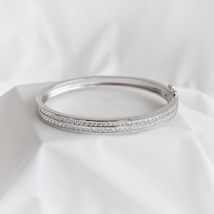 Stříbrný náramek plný třpytivých zirkonů Rachael