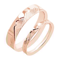 Snubní prsteny s ruční rytinou hor Safa