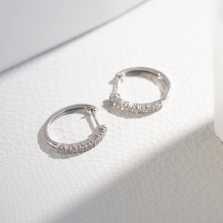 Diamantové kruhové náušnice Nicholls 110777